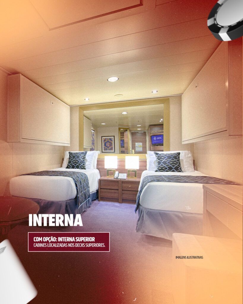 Cabine Interna - Navio Cabaré | Imagem: divulgação