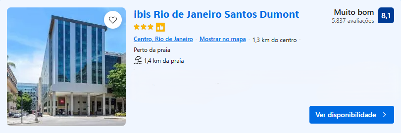 Hospedagem para o CarnaRio - ibis Rio de Janeiro Santos Dumont 