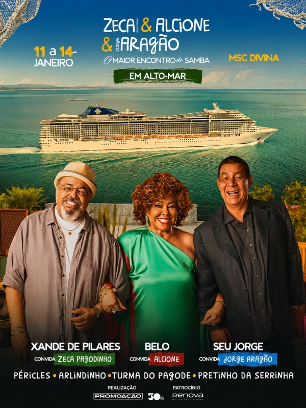 Imagem oficial do Navio O Maior Encontro do Samba em Alto-Mar 2027