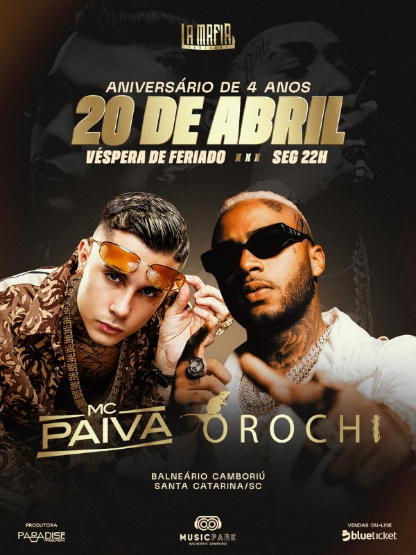 La Mafia Festival BC | Ingressos Disponíveis | Bal. Camboriú