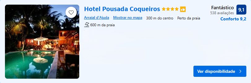 Hotel Pousada Coqueiros | Imagem: Booking.com