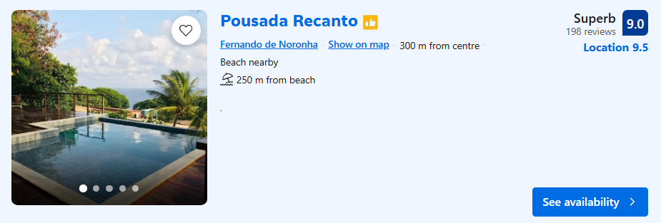 Pousada Recanto | Imagem: Booking.com