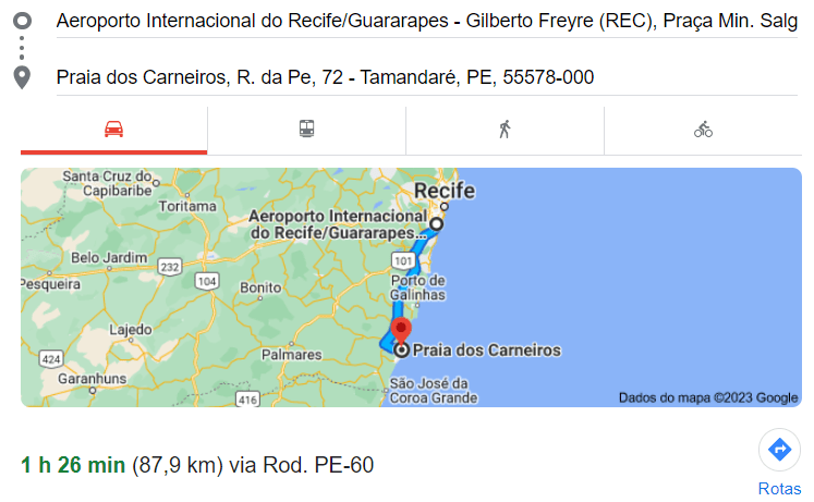 Réveillon Carneiros - Mapa