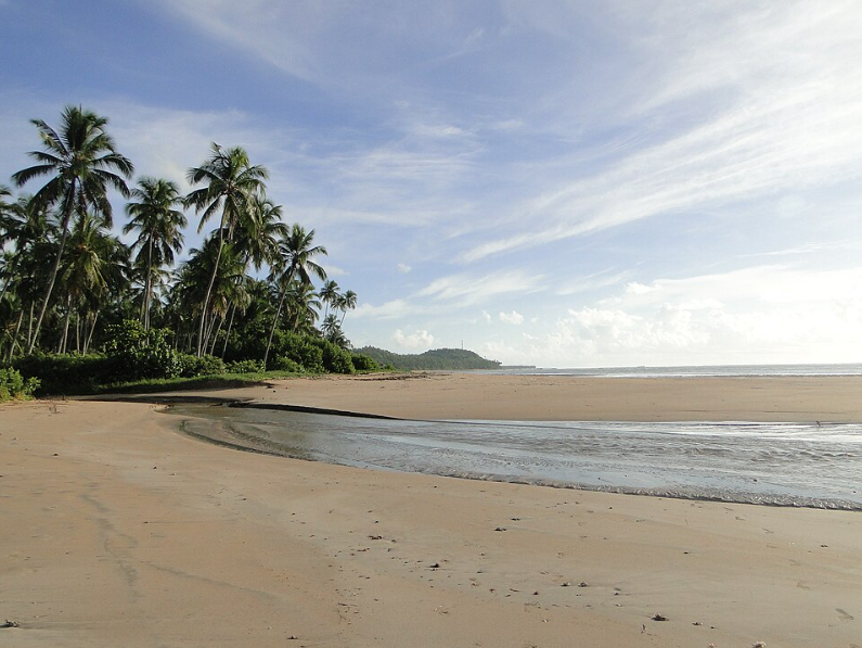 Vista de Japaratinga, Alagoas, mostrando praia e mar — fotografia de Elvis Boaventura.